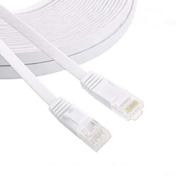 Cat 6 Cablu Ethernet Alb - tv cu Internet Rețea LAN Cabluri Patch-uri - Solid Cat6 Informatice de Mare Viteză Sârmă