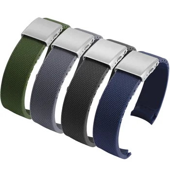 Cauciuc curea de ceas 21mm negru albastru gri verde Înlocuire curea de silicon curea pentru Longine L3 seria ceas accessoreis