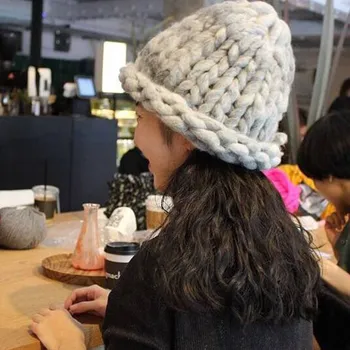 Cauzalitate Iarnă Pălării Tricotate Pentru Femei de Moda Ține de Cald Manuală Lână Tricotate apărători pentru urechi Moi Palarii adult Capace de Înaltă Calitate, de sex Feminin