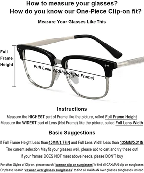 CAXMAN Polarizati Clip Pe Flip-Up ochelari de Soare Peste Ochelari baza de Prescriptie medicala pentru Barbati Femei Conducere Ochelari de Soare O Bucată de Stil