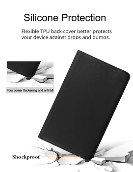 Caz acoperire Pentru Samsung Galaxy Tab S 10.5 SM-T800 T800 SM-T805 T805 File de 10.5 inch de 360 de Rotație Flip Piele PU Caz Comprimat de Sticlă