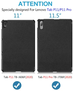 Caz de piele Pentru Lenovo Tab P11/P11 Pro-TB XJ606F/XJ706F 11.5 inch Vopsite Model de Tableta Caz Ori Înapoi Caz Fundas Caz