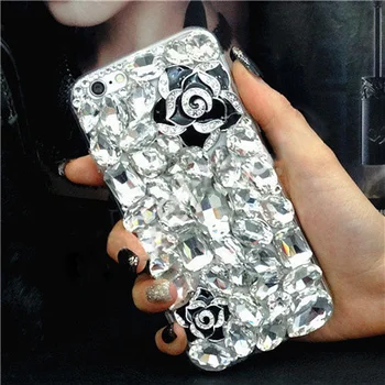 Caz de telefon Minunat Bling Diamante de Cristal Stras 3D Pietre Greu Capacul din Spate pentru iphone 7/5/5S pentru Samsung Galaxy S5 6 7 C