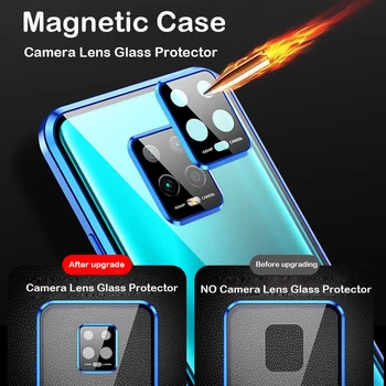 Caz Magnetic Pentru Xiaomi 10 lite 5G Coque 11 10T Pro POCO X3 Nfc Capac de Sticlă Metal Bara Redmi 9 Nota 9 Camera Protector Caz