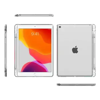 Caz Moale rezistent la socuri Pentru iPad Pro 12.9 2020 Pro 11 2018 2017 TPU Caz Pentru Apple iPad Air 4 10.9 Clar Capac Spate+Suport de Creion