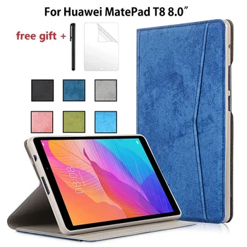 Caz pentru Huawei MatePad T8 8.0 Inch Caz Acoperire Kobe2-L03 KOB2-L09 Funda Coque Tableta Silicon Moale, Stau Shell Capa Portofel Sloturi