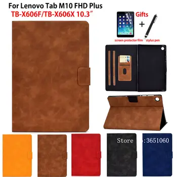 Caz Pentru Lenovo Tab M10 FHD Plus Smart Cover 10.3 TB-X606F TB-X606X Funda Tableta de somn/wake Auto Suport Flip Shell Coque +Cadou