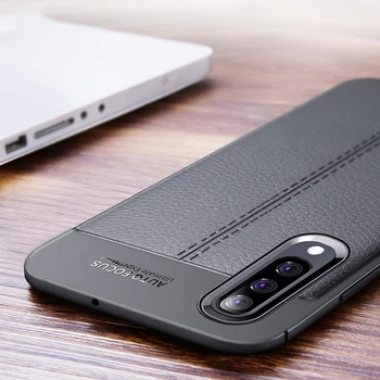 Caz Pentru Samsung Galaxy A50 A40 A20 A30 A70 Caz Armura Bara de protecție din Piele de Silicon Capac Spate Mat Moale TPU Caz de Telefon Fundas