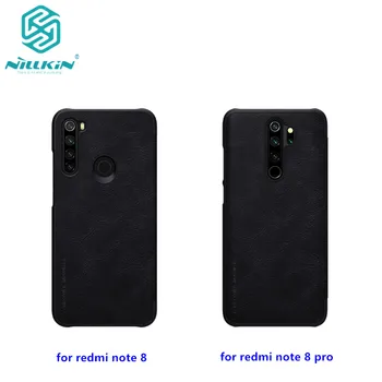 Caz pentru Xiaomi redmi nota 8 cover NILLKIN Qin Epocă Wallet Flip Cover Caz funda pentru redmi nota 8 pro Flip PU Piele de Caz