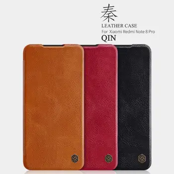 Caz pentru Xiaomi redmi nota 8 cover NILLKIN Qin Epocă Wallet Flip Cover Caz funda pentru redmi nota 8 pro Flip PU Piele de Caz