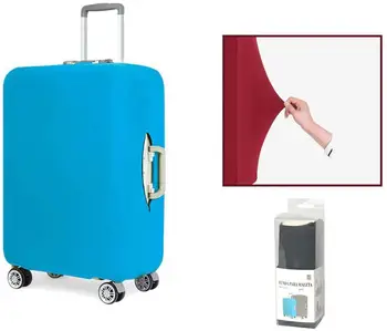 Cazul valiza. Albastru Culoare de protecție de acoperire a bagajelor. Măsuri 53x35x25 cm.