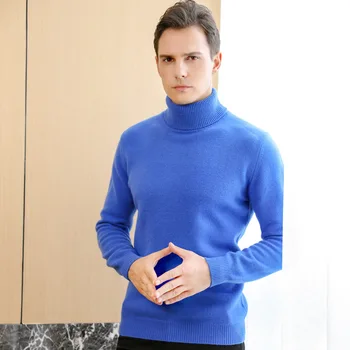 Cașmir cămașă bărbați cap solide în vrac-colorate de mari dimensiuni tricot pulover de toamnă și de iarnă pulover gros high-gât pulover om