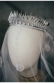 CC Păr Bijuterii Accesorii de Par de Nunta pentru Femei Mireasa Tiara Coroana Baroc, Vintage Frizură Printesa Hairwear CZ Piatra AN17