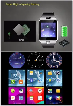 Cea mai bună calitate Bluetooth Ceas Inteligent Smartwatch DZ09 Android Apple Telefon 2G GSM Suport SIM Facebook Whatsapp Cu Camera