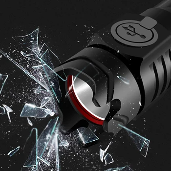Cea mai Strălucitoare Mini Lanterna Led-uri USB Reîncărcabilă Lanterna Super-Luminos de Înaltă Calitate din Aluminiu rezistent la apa de autoaparare Lanterna 10W