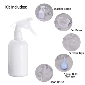 Ceara ureche de Spălat Kit Demontare Irigare Set de scule de Capacitate de 500ml Copii Adulti Copil Portabil de Curățare Spălare Clătiți Sticla
