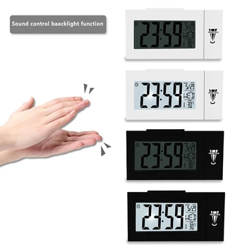Ceas De Birou Cu Timp De Proiectie Ceas Multi-Funcție De Vreme Calendar Ceas Temperatura Proiector Digital Ceas Cu Alarmă