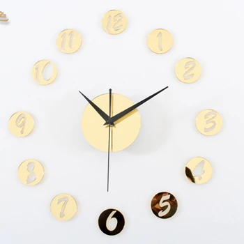 Ceas de Perete Decor acasă Acrilice Creative Oglinzi Figura în Mic Ceas de Perete Rotund cel Mai bun DIY Ceas pentru Percepție Vizuală Unică