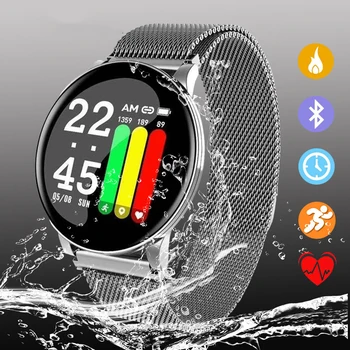 Ceas inteligent Femei Ceasuri Bărbați Impermeabil Tracker de Fitness Brățară Sport Monitor de Ritm Cardiac Smartwatch W8 Bratara pentru Xiaomi
