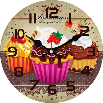 Ceasuri De Perete De Epocă Alimente Tacamuri Design Silent Bucătărie Cameră Decor Decor Acasă Ceasuri De Artă Ceasuri De Perete Mare Nu Ticăit