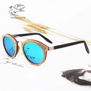 Cel mai bun de vânzare naturale de protecție a mediului bambus pentru bărbați ochelari de soare ochelari de soare retro feminin gravura LOGO-ul