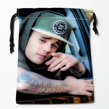 Cel mai bun Justin Bieber Cordon Pungi de Stocare Personalizate Imprimate Primi Sac de Compresie de Tip a Saci Dimensiune 18X22cm Pungi de Depozitare