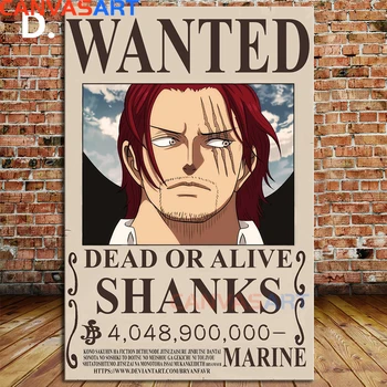 Cele mai noi Anime One Piece VRUT Poster Panza Pictura Shanks MAMA MARE Barbă Albă Kaido Roger HD Postere de Perete Decor Baiat Cadou