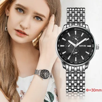 Cele mai noi doamnelor Ceasuri SINOBI Top Brand de Lux curea de Metal Ceas de mână pentru Femei Cadouri Cuarț Ceas-Promovarea Ceas Relogio Masculino