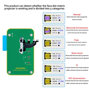 Cele mai noi JC Față ID Tester Fata Zăbrele Modulul de Detecție Pentru iPhone X XS 11promax 12 A12X Camera Frontală FaceID Dot Proiector de Reparare