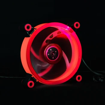 Cele mai noi Monocrom Rosu cu LED 12cm Ventilatoare de Răcire Componente de Calculator Ventilator Carcasă Transparentă pentru Desktop de Calculator Gazdă Ventilatorului de Răcire Silențios