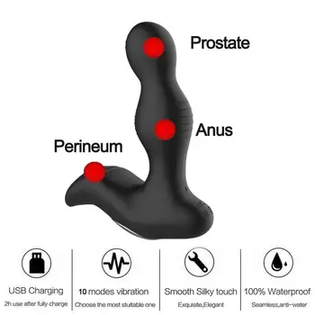 Cele mai noi! Unisex Control de la Distanță Vibrator Anal Plug sex Masculin, Prostata pentru Masaj Femei G-Spot Stimulator Gay Sex Jucării, Produse pentru Adulți
