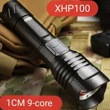 Cele mai noi Xhp100 Puternic Lanterna Led-uri Lanterna Xhp XHP50.2 Tactice Lanterna Usb Reîncărcabilă Zoom Flash De Lumină 26650 Lampa Camping