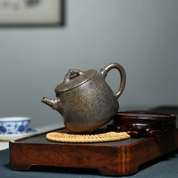 Celebrul Manual Complet rosu-Inchis Emailate Ceramica Ceainic de uz Casnic Infuzie De Ceai Set de Ceai de lemn de Foc de Bambus Comun Ceainic Magazin