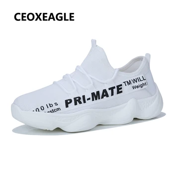 CEOXEAGLE Brand 2018 ochiurilor de Plasă Respirabil Moale de Mers pe jos mesh lace up apartamente pantofi Adidași de Moda Dantela Sus de Agrement de pantofi