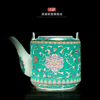 Ceramica ceainic de uz casnic Chinez antic rezistent la temperaturi ridicate de mare capacitate ceainic emailat de culoare ceainic teaware 1-2L