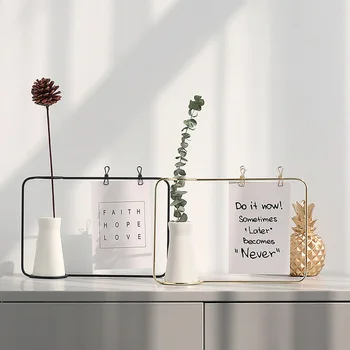 Ceramica Vaza de Flori Decor Acasă Ghiveci cu Fier Rame Foto Desktop Mesaj de Bord Planta Vaza Poze Set Cadru de Dropshipping