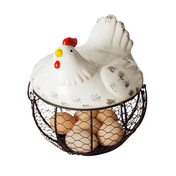 Ceramice, fier de ou fructe diverse de depozitare coș diverse cutie de depozitare de bucătărie din ceramică de Ou de pui cutie de depozitare decor SP529