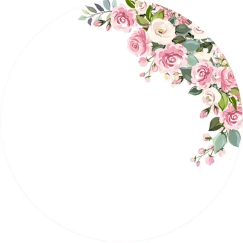 Cercul rotund fundal masă de nuntă petrecere acuarelă florale flori fondul de mireasa copil de dus candy banner cilindru YY-305