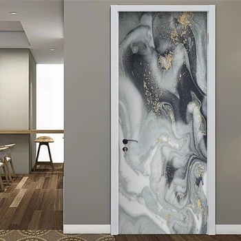 Cerneală modernă Peisaj de Marmură Autocolant 3D Abstract Murală Tapet Living Dormitor Art Ușa Poster din PVC rezistent la apa Autocolante
