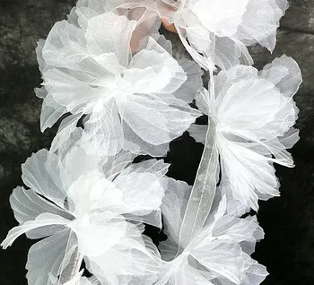 Cerneală stil de arta tie-dye 3D fire de flori creatie vestimentara rochie de designer de moda dantela tesatura accesorii