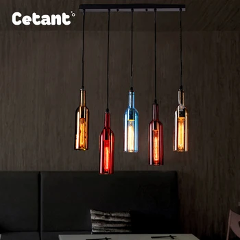 CETANT Nordic simplu candelabru din sticlă de vin de creație CONDUS candelabru bar, living, sala de mese casa decor de Crăciun lumina