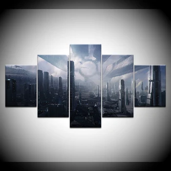 Cetatea Mass Effect 5 piesa imagini de Fundal modern Modular Poster de arta de perete Panza pictura pentru Camera de zi Decor Acasă opera de Arta