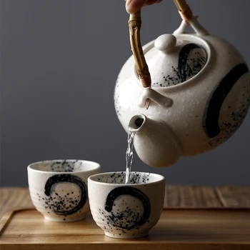 CHANSHOVA Mare Capacitate de 600-2000ml Tradițională Chineză retro Handpainted ceainic Ceramic Chna seturi de ceai din portelan H268