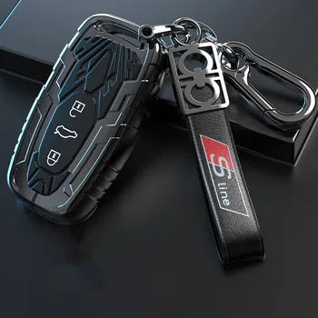 Cheia de la mașină Caz Acoperire coajă fob Pentru Audi A4 S4 A5 S5 A6 S6 A7 A8 S7 S8 Q5 Allroad Silicon cheie Fob Acoperire Coajă
