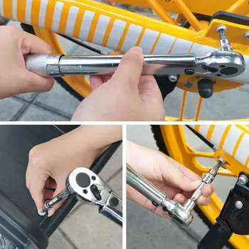 Cheie dinamometrică 1/4 Inch Drive 45~220 in-lb/ 5~25 Nm Biciclete Cuplu Cheie pentru Biciclete de Întreținere Kit de Reparare Cheie de piulițe Scule de Mână