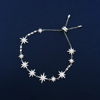 Cheny s925 argint Mai noua forma de Stea bratara de sex feminin de lux lumina șase puncte star temperament brățară stil