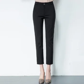 Chic Munca de Birou Pantaloni Femei Pantaloni de Moda Solid Pantaloni Casual Respirația Glezna Subțire Lungime Pantaloni-coreean de Agrement Hallen Pantaloni