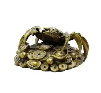 China Fengshui Alamă Yuanbao Bani Crab, Crabi Statuie