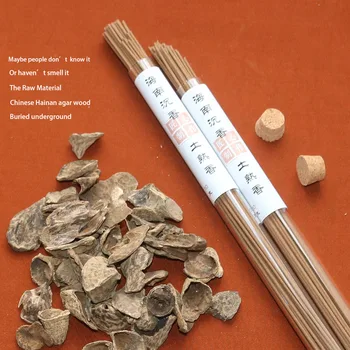 China, Hainan oud + Kynam piele lucrate Manual tămâie stick 10g 43pcs cilindru de sticlă de stocare arzător titularul cadou puternică de durată mirosuri