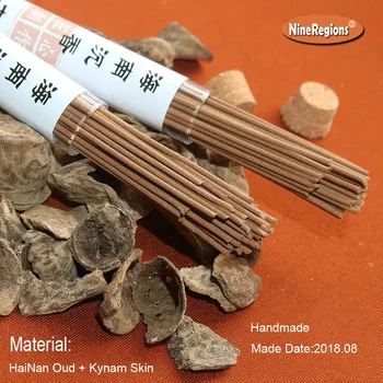 China, Hainan oud + Kynam piele lucrate Manual tămâie stick 10g 43pcs cilindru de sticlă de stocare arzător titularul cadou puternică de durată mirosuri
